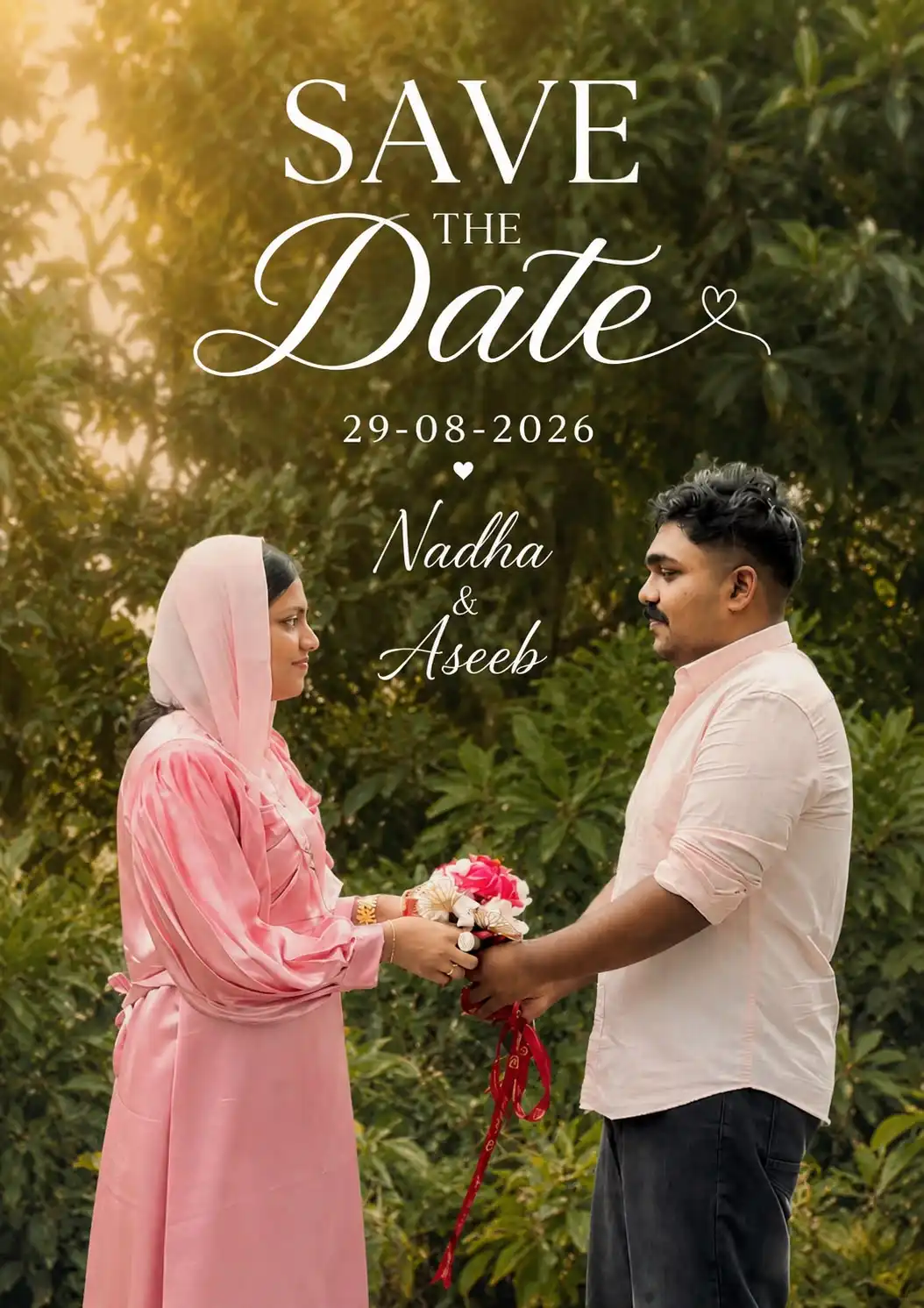 Fathima Nadha & Aseeb Rahman — Save the Date